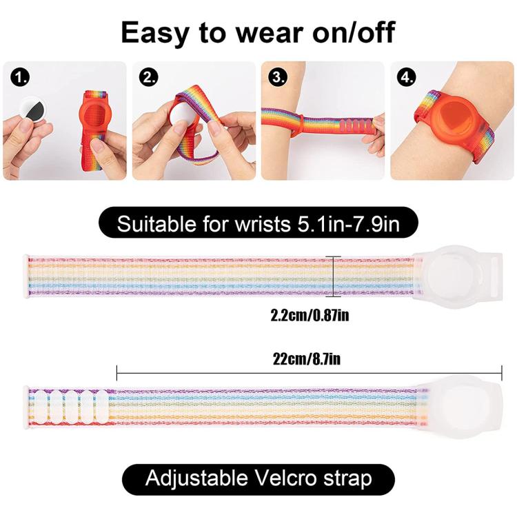 xDfind Nylon-Schlaufen-Uhrenarmband Stil Anti-Verlust Tracker Schutzcover, Für AirTag 2. Gen / AirTag 1. Gen