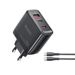 Yesido YC144C 65W Drei-Port-Schnellladegerät mit 1m Typ-C-Kabel, YC144C