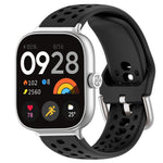 xDfind Silver Buckle Silicone Sport Watch Band, For Xiaomi Band 10 Pro / 9 Pro / Redmi Watch 6, For Redmi Watch 3 Active / Watch 3 Lite, For Redmi Watch 3