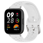 xDfind Silver Buckle Silicone Sport Watch Band, For Xiaomi Band 10 Pro / 9 Pro / Redmi Watch 6, For Redmi Watch 3 Active / Watch 3 Lite, For Redmi Watch 3