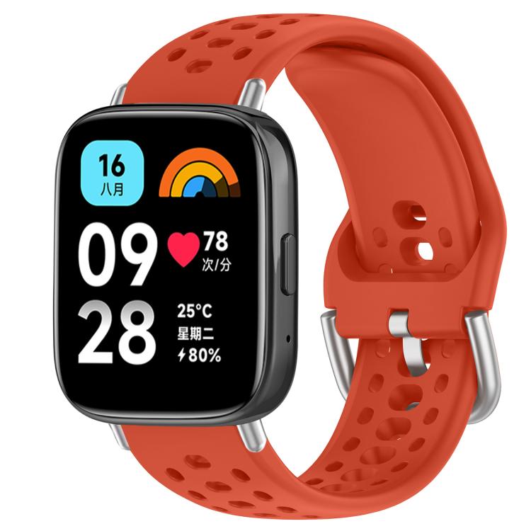 xDfind Silver Buckle Silicone Sport Watch Band, For Xiaomi Band 10 Pro / 9 Pro / Redmi Watch 6, For Redmi Watch 3 Active / Watch 3 Lite, For Redmi Watch 3