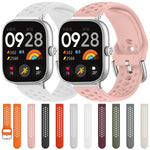 xDfind Silver Buckle Silicone Sport Watch Band, For Xiaomi Band 10 Pro / 9 Pro / Redmi Watch 6, For Redmi Watch 3 Active / Watch 3 Lite, For Redmi Watch 3