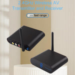 Measy AV240 2,4 GHz Drahtloser Audio-/Video-Sender und -Empfänger mit Infrarot-Rückführungsfunktion, Reichweite: 400 m, AV240 Schwarz