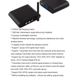 Measy AV540 5.8GHz Kabelloser Audio-/Video-Transmitter und -Receiver mit Infrarot-Rückführfunktion, Reichweite: 400m, AV540 Schwarz