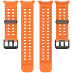 xDfind Black Buckle Ocean Solid Color Dual-row Hole Silicone Watch Band, For Samsung Galaxy Watch8 / 8 Classic