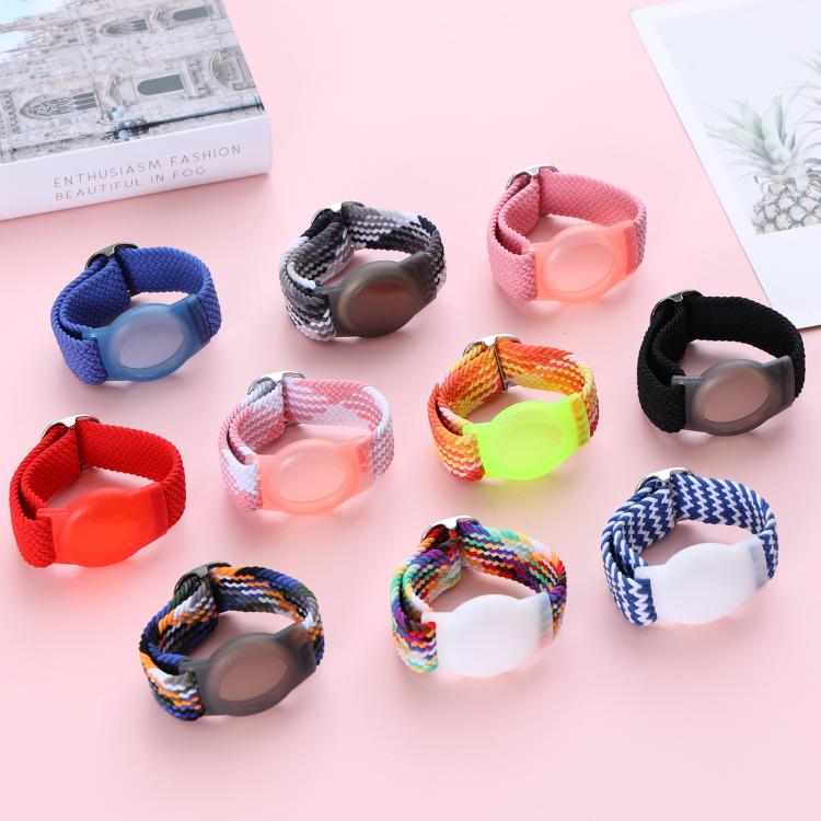 xDfind Verstellbares Nylon-Geflochtenes Uhrenarmband Stil Anti-Verlust Tracker Schutzcover, Für AirTag 2. Gen / AirTag 1. Gen