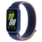 xDfind Uhrengehäuse mit integriertem Nylon-Klettverschluss, Uhrenarmband für Samsung Galaxy Fit 3