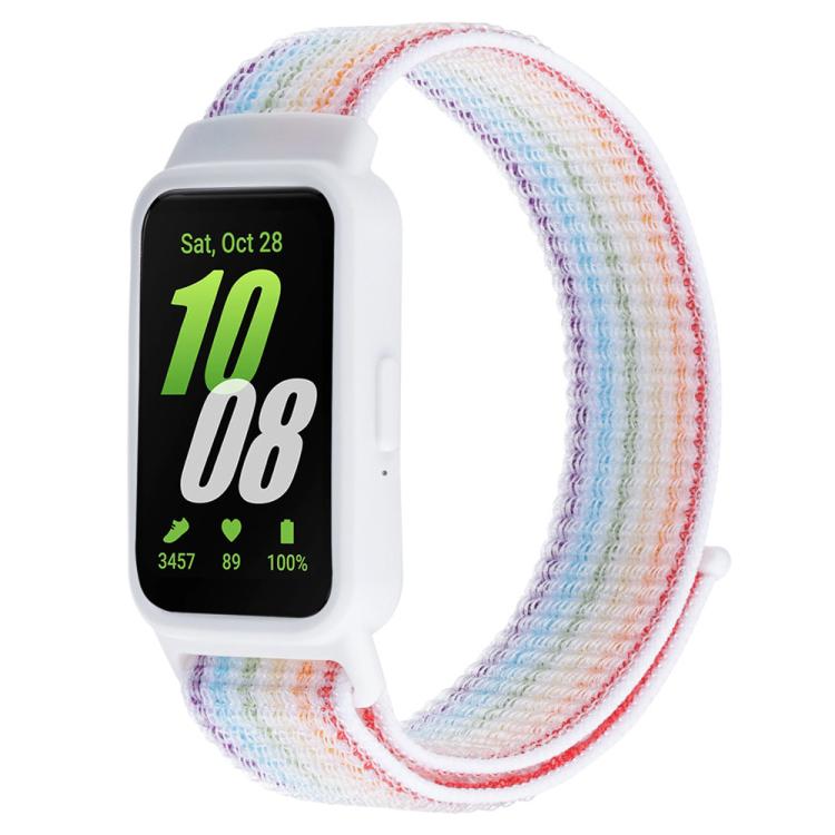 xDfind Uhrengehäuse mit integriertem Nylon-Klettverschluss, Uhrenarmband für Samsung Galaxy Fit 3