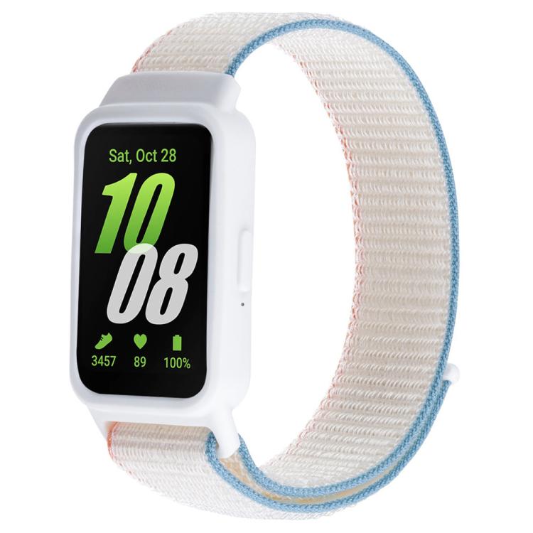 xDfind Uhrengehäuse mit integriertem Nylon-Klettverschluss, Uhrenarmband für Samsung Galaxy Fit 3