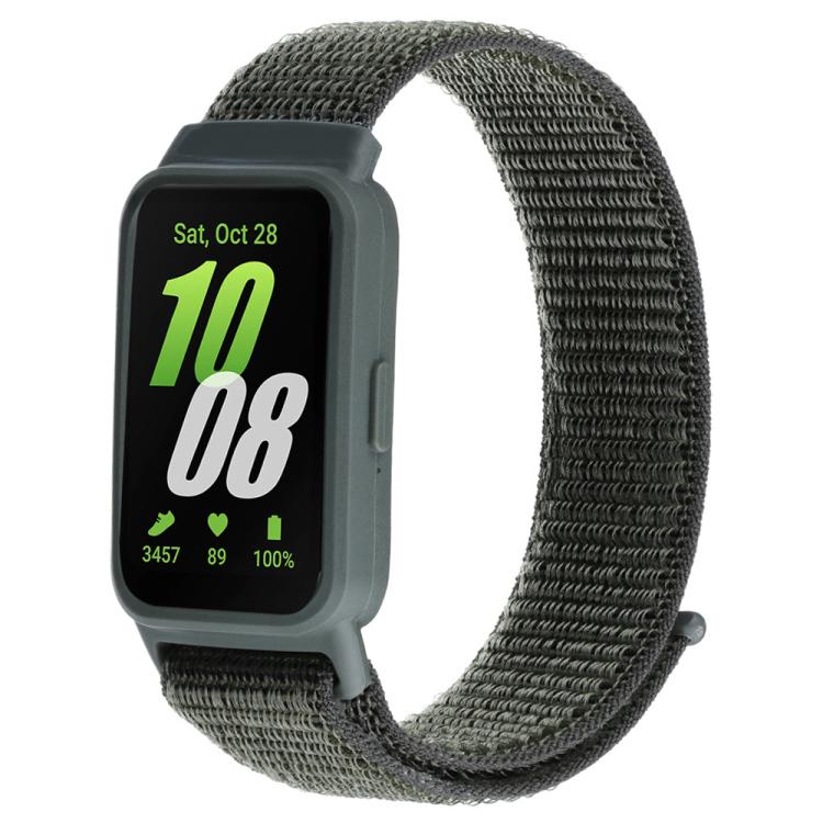 xDfind Uhrengehäuse mit integriertem Nylon-Klettverschluss, Uhrenarmband für Samsung Galaxy Fit 3