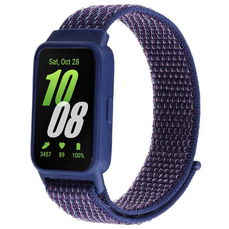 xDfind Uhrengehäuse mit integriertem Nylon-Klettverschluss, Uhrenarmband für Samsung Galaxy Fit 3