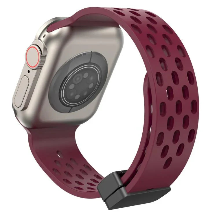 xDfind Silikon-Uhrenarmband mit Magnetverschluss, für Apple Watch 42 / 44 / 45 / 46 / 49 mm, für Apple Watch 38 / 40 / 41 / S10 42 mm