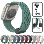 xDfind Silikon-Uhrenarmband mit Magnetverschluss, für Apple Watch 42 / 44 / 45 / 46 / 49 mm, für Apple Watch 38 / 40 / 41 / S10 42 mm