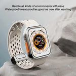 xDfind Silikon-Uhrenarmband mit Magnetverschluss, für Apple Watch 42 / 44 / 45 / 46 / 49 mm, für Apple Watch 38 / 40 / 41 / S10 42 mm
