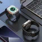 xDfind Silikon-Uhrenarmband mit Magnetverschluss, für Apple Watch 42 / 44 / 45 / 46 / 49 mm, für Apple Watch 38 / 40 / 41 / S10 42 mm