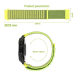 xDfind Wave Texture Nylon Hook and Loop Fastener Watch Band, 20mm, 22mm