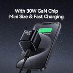 USAMS CC269 30W GaN USB-C / Type-C Port Mini-Schnellladegerät, US-Stecker