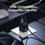 USAMS CC269 30W GaN USB-C / Type-C Port Mini-Schnellladegerät, US-Stecker