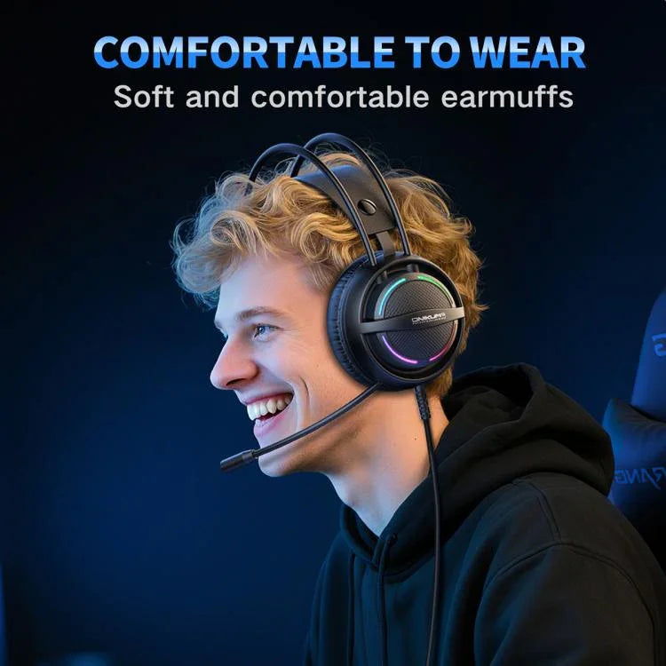 ONIKUMA X88 Head-mounted RGB Light E-Sports Gaming Headset, Cable Length: 2.2m, X88