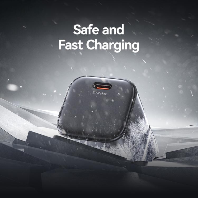 USAMS CC276 30W GaN USB-C / Type-C Port Mini-Schnellladegerät, UK-Stecker