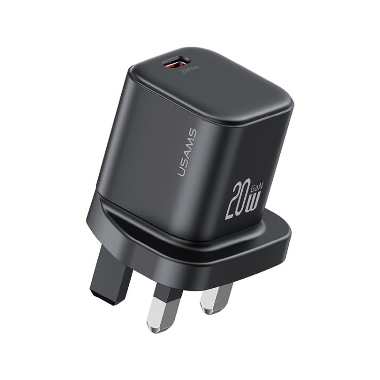 USAMS CC274 20W GaN USB-C / Typ-C Port Mini Schnellladegerät, UK-Stecker