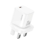 USAMS CC274 20W GaN USB-C / Typ-C Port Mini Schnellladegerät, UK-Stecker
