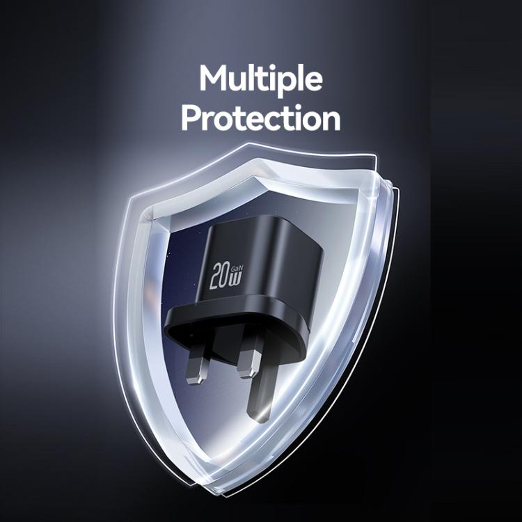 USAMS CC274 20W GaN USB-C / Typ-C Port Mini Schnellladegerät, UK-Stecker