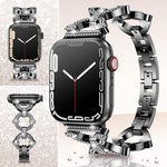 xDfind O-förmiges Diamant-Metallarmband, für Apple Watch 42 / 44 / 45 / 46 / 49 mm, für Apple Watch 38 / 40 / 41 / S10 42 mm
