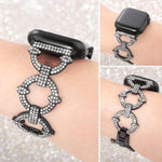xDfind O-förmiges Diamant-Metallarmband, für Apple Watch 42 / 44 / 45 / 46 / 49 mm, für Apple Watch 38 / 40 / 41 / S10 42 mm