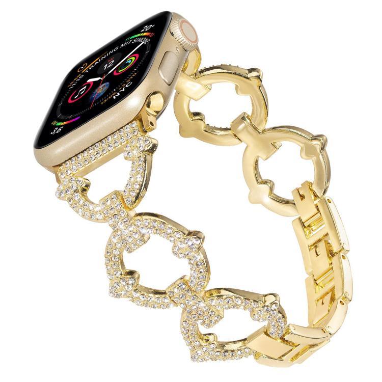 xDfind O-förmiges Diamant-Metallarmband, für Apple Watch 42 / 44 / 45 / 46 / 49 mm, für Apple Watch 38 / 40 / 41 / S10 42 mm