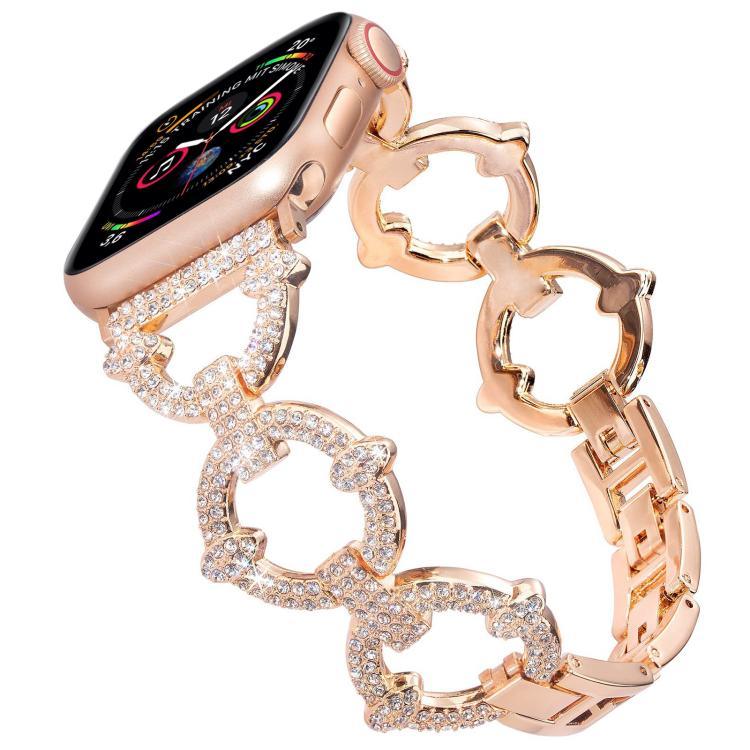 xDfind O-förmiges Diamant-Metallarmband, für Apple Watch 42 / 44 / 45 / 46 / 49 mm, für Apple Watch 38 / 40 / 41 / S10 42 mm