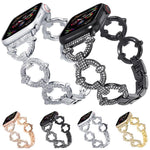 xDfind O-förmiges Diamant-Metallarmband, für Apple Watch 42 / 44 / 45 / 46 / 49 mm, für Apple Watch 38 / 40 / 41 / S10 42 mm