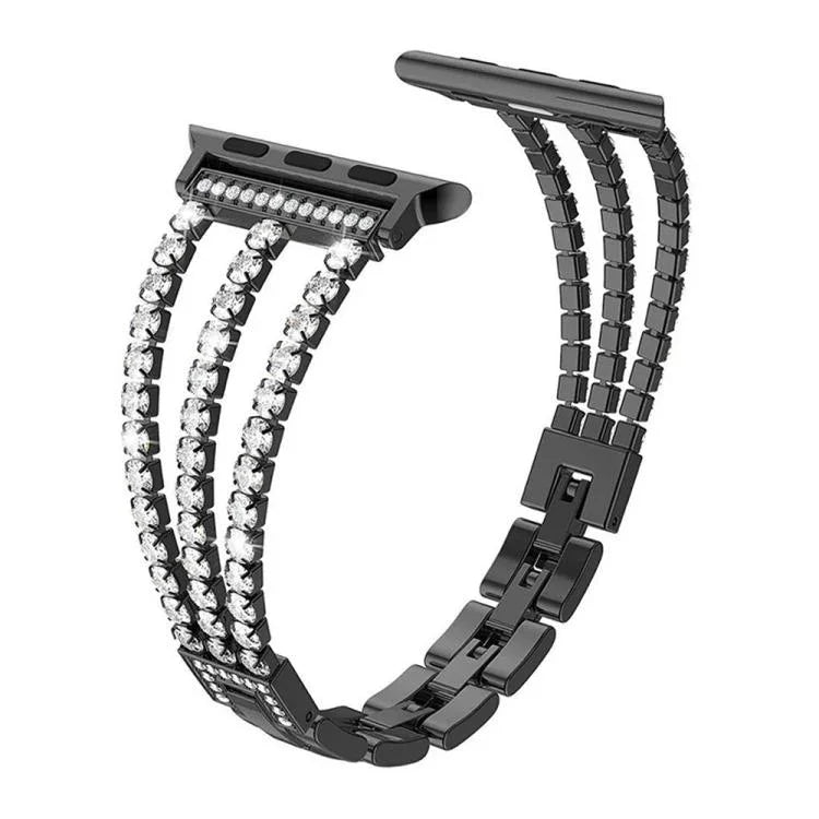 xDfind Drei-Diamanten-Metallarmband, für Apple Watch 42 / 44 / 45 / 46 / 49 mm, für Apple Watch 38 / 40 / 41 / S10 42 mm