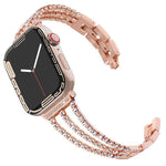 xDfind Drei-Diamanten-Metallarmband, für Apple Watch 42 / 44 / 45 / 46 / 49 mm, für Apple Watch 38 / 40 / 41 / S10 42 mm