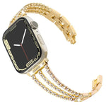 xDfind Drei-Diamanten-Metallarmband, für Apple Watch 42 / 44 / 45 / 46 / 49 mm, für Apple Watch 38 / 40 / 41 / S10 42 mm