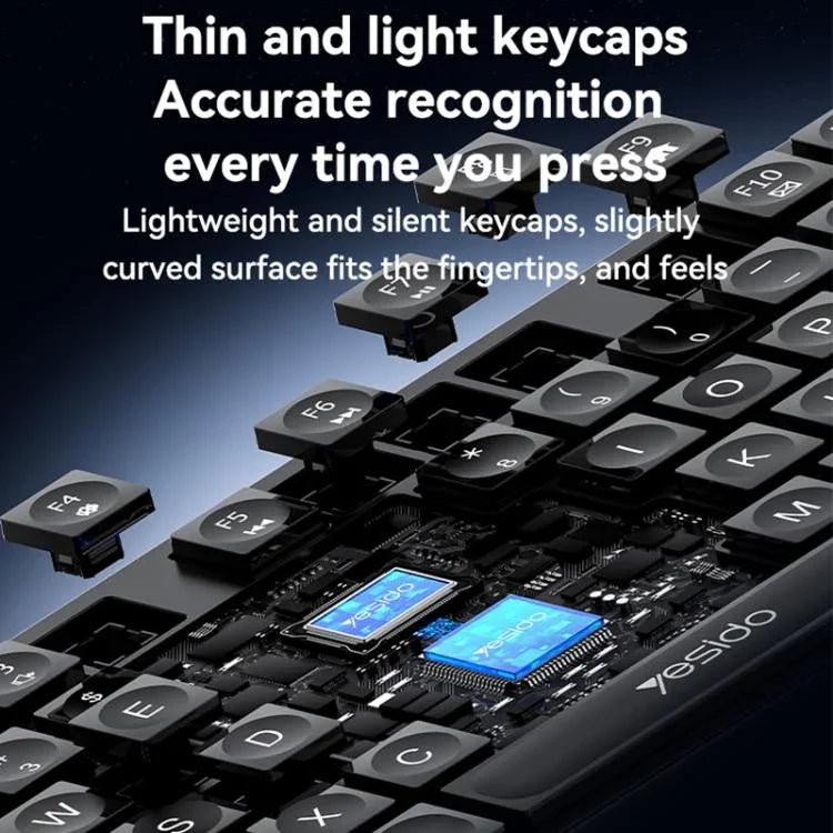 Yesido KB42 2.4G Kabelloses Business-Tastatur-Maus-Set, arabische Version, englische Version