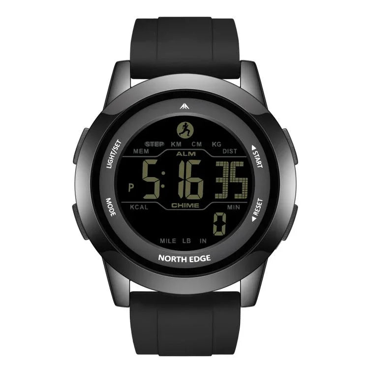 NORTH EDGE APOLLO Outdoor Wasserdichte Multifunktions-Smartwatch für Herren mit Silikonarmband