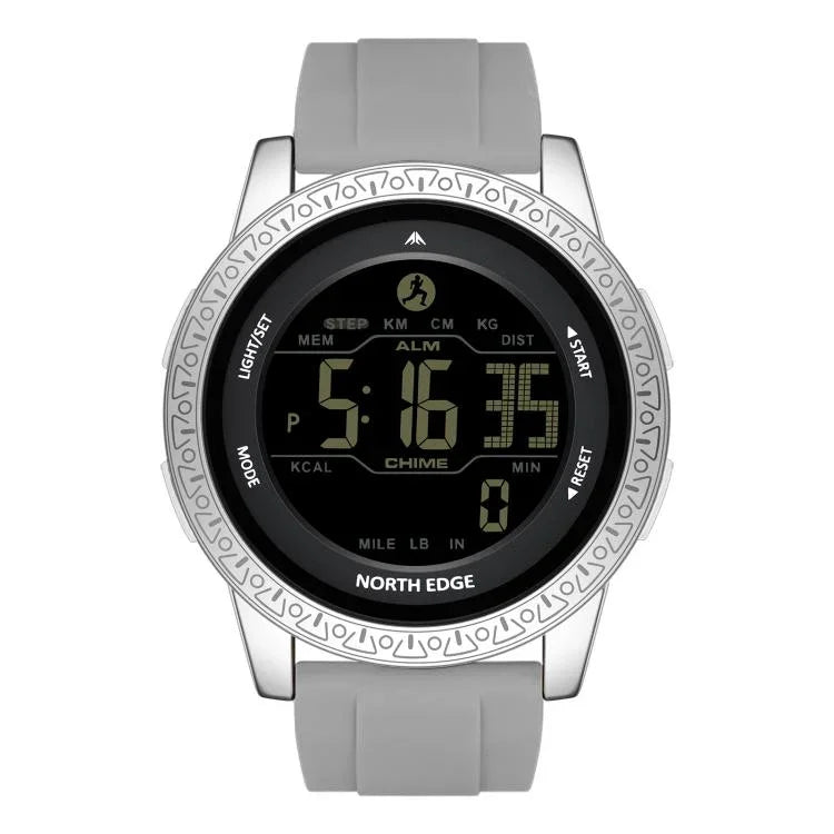 NORTH EDGE APOLLO Outdoor Wasserdichte Multifunktions-Smartwatch für Herren mit Silikonarmband
