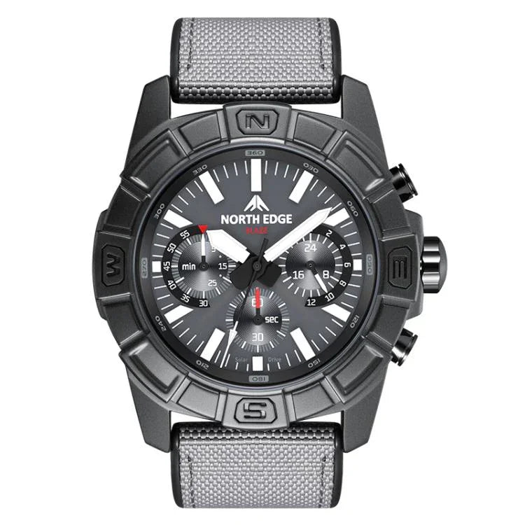 NORTH EDGE BLAZE Outdoor Wasserdichte Solar-Smartwatch für Herren