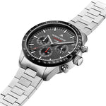 NORTH EDGE LONGWINGS Outdoor Herren Solarlade-Sportuhr mit Edelstahlarmband