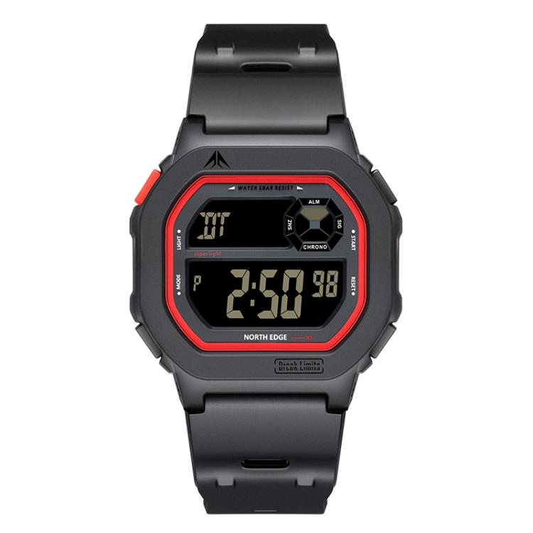NORTH EDGE X1 Outdoor Einzeldisplay Quadratische Wasserdichte Leuchtende Elektronische Uhr