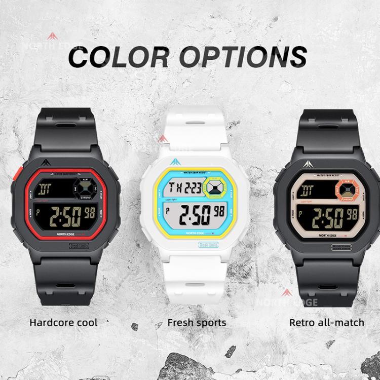 NORTH EDGE X1 Outdoor Einzeldisplay Quadratische Wasserdichte Leuchtende Elektronische Uhr