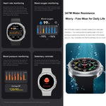 HD8C 1,43 Zoll BT5.4 Smartwatch mit drehbarem Zifferblatt, unterstützt Bluetooth-Anrufe, Schlafüberwachung, Blutsauerstoffmessung, Herzfrequenzmessung und Blutdruckmessung