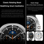 HD8C 1,43 Zoll BT5.4 Smartwatch mit drehbarem Zifferblatt, unterstützt Bluetooth-Anrufe, Schlafüberwachung, Blutsauerstoffmessung, Herzfrequenzmessung und Blutdruckmessung