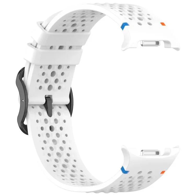 xDfind Ladder Black Buckle Honeycomb Breathable Silicone Watch Band, For Samsung Galaxy Watch8 / Watch8 Classic