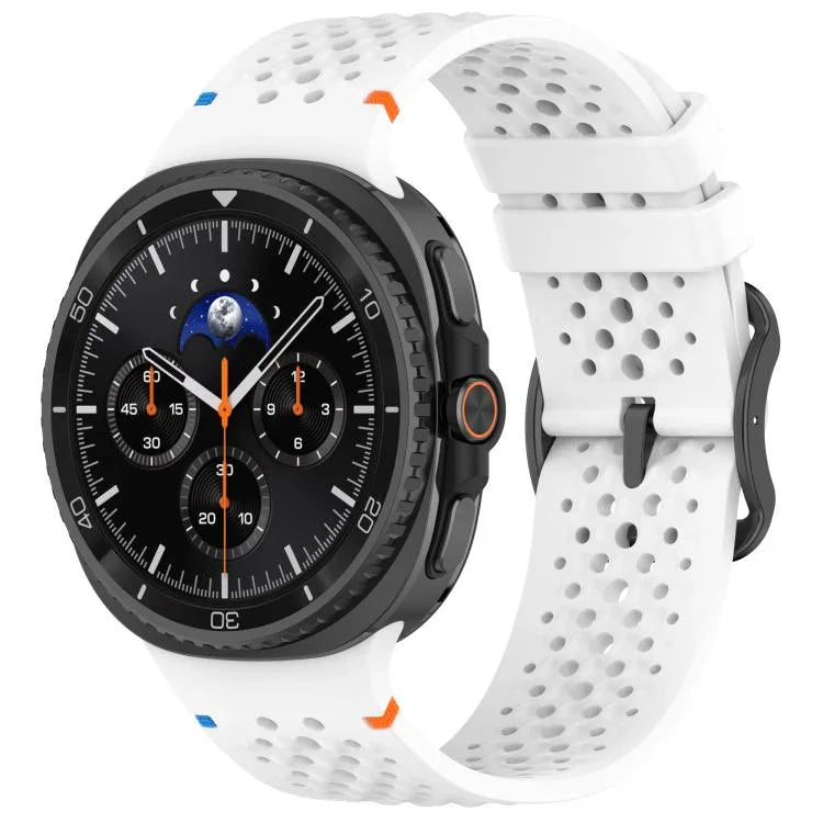 xDfind Leiter-Armband aus atmungsaktivem Silikon mit Wabenmuster, schwarz, mit Schnalle, für Samsung Galaxy Watch8 / Watch8 Classic