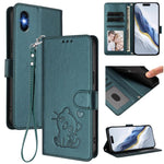 Geprägte Herz-Katzen Leder-Handyhülle mit Handschlaufe, Für iPhone XR, Für iPhone XS Max, Für iPhone 7 Plus / 8 Plus