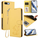 Geprägte Herz-Katzen Leder-Handyhülle mit Handschlaufe, Für iPhone XR, Für iPhone XS Max, Für iPhone 7 Plus / 8 Plus
