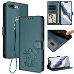 Geprägte Herz-Katzen Leder-Handyhülle mit Handschlaufe, Für iPhone XR, Für iPhone XS Max, Für iPhone 7 Plus / 8 Plus