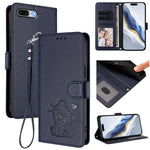 Geprägte Herz-Katzen Leder-Handyhülle mit Handschlaufe, Für iPhone XR, Für iPhone XS Max, Für iPhone 7 Plus / 8 Plus